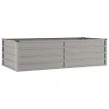 vidaXL Hochbeet, Hochbeet für Garten Balkon Terrasse, Kräuterhochbeet zum Selber Bauen, Gemüsebeet Pflanzkübel aus Metall, Grau Cortenstahl - Thumbnail 9