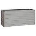 vidaXL Hochbeet, Hochbeet für Garten Balkon Terrasse, Kräuterhochbeet zum Selber Bauen, Gemüsebeet Pflanzkübel aus Metall, Grau Cortenstahl - Thumbnail 9