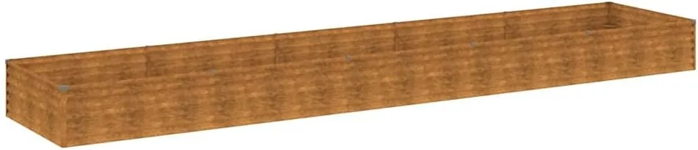 vidaXL Hochbeet, Wetterfest Pflanzkasten mit viel Platz, Pflanzkübel Blumenkasten für Balkon Garten, Blumenkübel Gemüsebeet, 482x100x36 cm Cortenstahl - Bild 1
