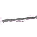 vidaXL Hochbeet, Wetterfest Pflanzkasten mit viel Platz, Pflanzkübel Blumenkasten für Balkon Garten, Blumenkübel Gemüsebeet, 1150x100x36 cm Cortenstahl - Thumbnail 3