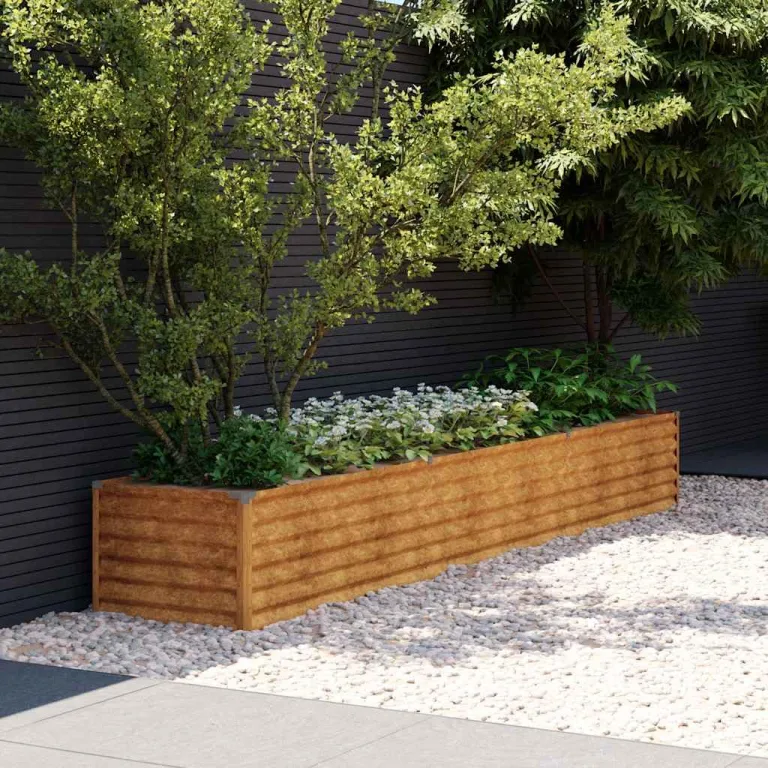 vidaXL Garten-Hochbeet 291 x 50 x 36 cm Cortenstahl – Bild 2