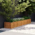 vidaXL Garten-Hochbeet 291 x 50 x 36 cm Cortenstahl - Thumbnail 2