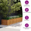 vidaXL Garten-Hochbeet 291 x 50 x 36 cm Cortenstahl - Thumbnail 4