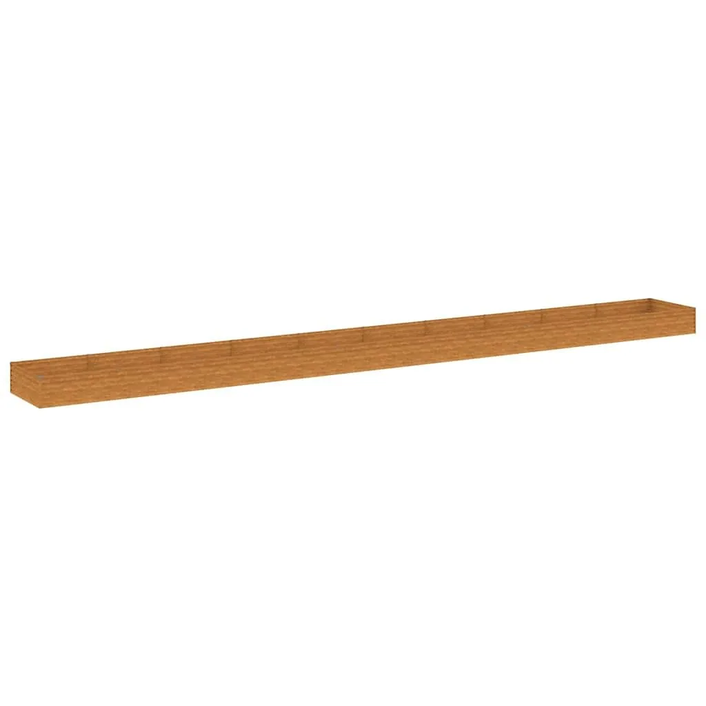 vidaXL Hochbeet, Wetterfest Pflanzkasten mit viel Platz, Pflanzkübel Blumenkasten für Balkon Garten, Blumenkübel Gemüsebeet, 960x100x36 cm Cortenstahl - Bild 1