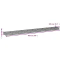 vidaXL Hochbeet, Wetterfest Pflanzkasten mit viel Platz, Pflanzkübel Blumenkasten für Balkon Garten, Blumenkübel Gemüsebeet, 960x100x36 cm Cortenstahl - Thumbnail 3