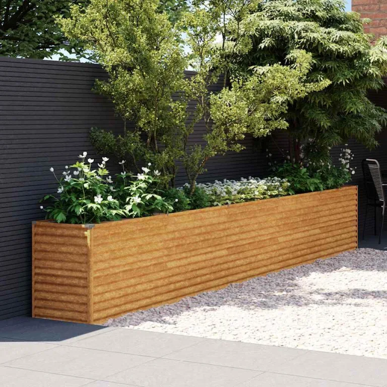 vidaXL Garten-Hochbeet 482 x 50 x 69 cm Cortenstahl – Bild 2