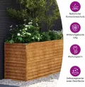 vidaXL Hochbeet, Wetterfest Pflanzkasten mit viel Platz, Pflanzkübel Blumenkasten für Balkon Garten, Blumenkübel Gemüsebeet, 385x50x69 cm Cortenstahl - Thumbnail 5