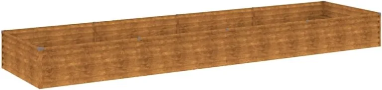 vidaXL Hochbeet, Wetterfest Pflanzkasten mit viel Platz, Pflanzkübel Blumenkasten für Balkon Garten, Blumenkübel Gemüsebeet, 387x100x36 cm Cortenstahl