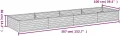 vidaXL Hochbeet, Wetterfest Pflanzkasten mit viel Platz, Pflanzkübel Blumenkasten für Balkon Garten, Blumenkübel Gemüsebeet, 387x100x36 cm Cortenstahl - Thumbnail 4