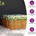 vidaXL Hochbeet, Wetterfest Pflanzkasten mit viel Platz, Pflanzkübel Blumenkasten für Balkon Garten, Blumenkübel Gemüsebeet, 100x100x36 cm Cortenstahl - Thumbnail 5