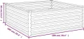 vidaXL Hochbeet, Wetterfest Pflanzkasten mit viel Platz, Pflanzkübel Blumenkasten für Balkon Garten, Blumenkübel Gemüsebeet, 100x100x36 cm Cortenstahl - Thumbnail 4