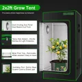 Grow-Zelt, hochreflektierendes 600D-Diamant-Mylar-Gewebe mit Beobachtungsfenster und Bodenschale für hydroponischen Indoor-Pflanzenanbau, 61 x 61 x 81,3 cm - Thumbnail 2