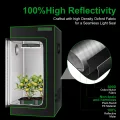 Grow-Zelt, hochreflektierendes 600D-Diamant-Mylar-Gewebe mit Beobachtungsfenster und Bodenschale für hydroponischen Indoor-Pflanzenanbau, 61 x 61 x 81,3 cm - Thumbnail 3