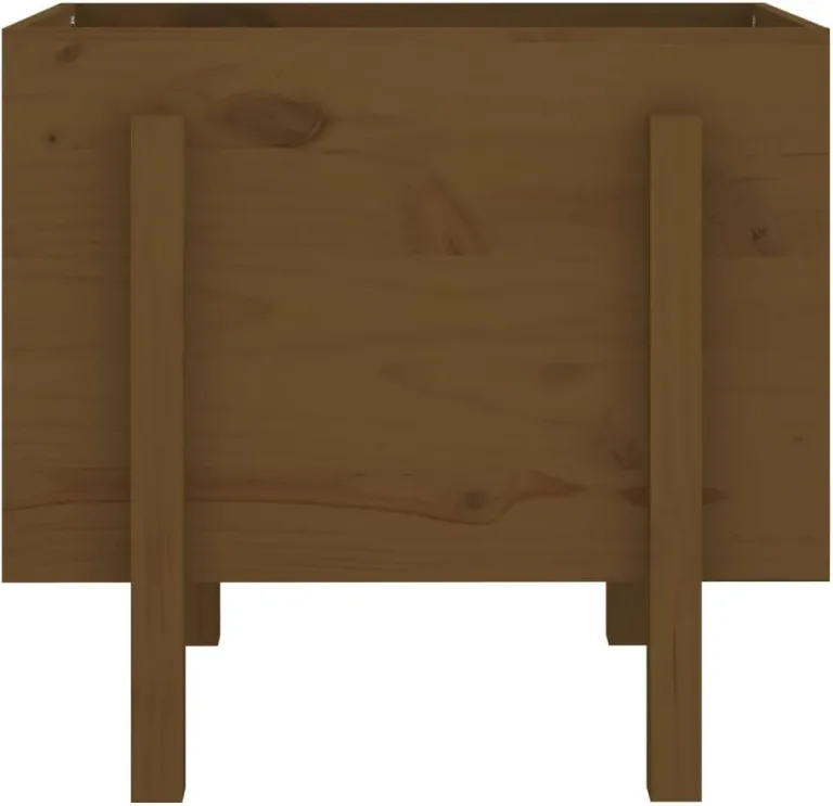 vidaXL Pflanzkübel, Holz Pflanzkasten für Gemüse Blumen Kräuter, Hochbeet für Balkon Garten Terrasse, Blumenkasten Blumenkübel, Honigbraun Massivholz Kiefer – Bild 7