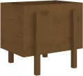 vidaXL Pflanzkübel, Holz Pflanzkasten für Gemüse Blumen Kräuter, Hochbeet für Balkon Garten Terrasse, Blumenkasten Blumenkübel, Honigbraun Massivholz Kiefer - Thumbnail 2