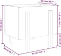 vidaXL Pflanzkübel, Holz Pflanzkasten für Gemüse Blumen Kräuter, Hochbeet für Balkon Garten Terrasse, Blumenkasten Blumenkübel, Honigbraun Massivholz Kiefer - Thumbnail 4