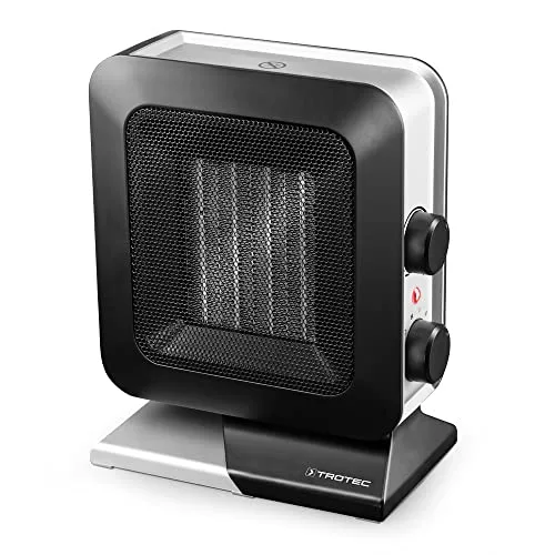 TROTEC Keramik Heizlüfter TFC 13 E – Heizleistung 700 W / 1400 W – Elektroheizung mit Thermostat, Raumgröße 20 m² bis 50 m³, schwarz - Bild 1