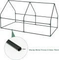WOLTU Foliengewächshaus Frühbeet, Gewächshaus Balkon, Tomatengewächshaus, mit aufrollbaren Türen, 4 Heringe, 140 g/m2 PE, Metallrahmen, 180x90x90cm,Weiß - Thumbnail 4