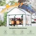 WOLTU Gewächshaus, Foliengewächshaus für Balkon Garten Terrasse, Tomatengewächshaus mit 3 Ablagen Tür, Winterfest stabil platzsparend, 69 x 125 x 49 cm, Weiß - Thumbnail 3
