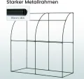 WOLTU Folien-Gewächshaus mit schräger Konstruktion, Tomatengewächshaus, reissfeste PE-Plane mit Rolltor, wandnahe Konstruktion für mehr Stabilität, 200x210x100 cm, Winterfest Grün - Thumbnail 4