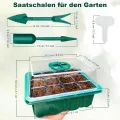 Mini Gewächshaus Anzucht, 3 Stück Zimmergewächshaus Anzuchtkasten, Setzling Starter Tabletts, Treibhaus Anzuchtschalen mit Deckel Belüftung - Thumbnail 4