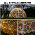 Gewächshaus Gartenkuppel Iglu, 3,6 x 2,2 m PVC-Kuppelzelte, wetterfestes Gewächshaus, Gartenblasenzelt mit 2 x 10 m Lichterketten, transparentes Gartenkuppelhaus für den Außenbereich, Partys - Thumbnail 5