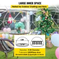 Gewächshaus Gartenkuppel Iglu, 3,6 x 2,2 m PVC-Kuppelzelte, wetterfestes Gewächshaus, Gartenblasenzelt mit 2 x 10 m Lichterketten, transparentes Gartenkuppelhaus für den Außenbereich, Partys - Thumbnail 6