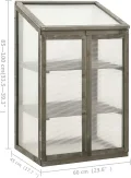 Gewächshaus Anlehngewächshaus Treibhaus Pflanzenhaus Aufzuchtschrank Frühbeetschrank Aufzuchtschrank Pflanzenhaus für Pflanzen 60x45x100 cm Tannenholz - Thumbnail 2