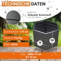 Garantia Ergo Hochbeet Stony L 75 - ergonomisches Hochbeet - Kunststoff sechseckig anthrazit - für Garten Gemüsebeet Kräuterbeet Pflanzenbeet - dekorative Steinoptik wetterfest modular steckbar - Thumbnail 10