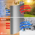 VOUNOT Isolierfolie Dämmfolie 10m x 100cm x 3mm, Doppelte Alu-Luftpolsterfolie Heizkörper Reflexionsfolie Thermofolie - Thumbnail 5