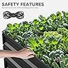 YITAHOME Outdoor Hochbeet Metall 240x120x60cm, Hochbeete-Kit aus Verdicktem Zink-Aluminium-Magnesium-Edelstahl-Metall Hochbeete für Garten mit Sicherheitsgummi für Gemüse, Blumen und Früchte (Schwarz) - Thumbnail 2