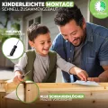 Premium Hochbeet aus Holz mit Rollen für Balkon 122x59x81,5cm perfektes Hochbeet für Kinder oder als Kräuterbeet für die Terrasse, Erdbeerbeet - Thumbnail 5