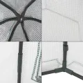 [en.casa] Gewächshaus Hunze Foliengewächshaus zur Anzucht Überwinterungszelt mit Reißverschluss Frühbeet PE-Plane Tomatengewächshaus Pflanzenschutz 183x160cm Weiß - Thumbnail 6