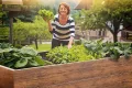 Hochbeet für Garten 200x100x63 cm Metall, Holzoptik - Hochbeet-Kit aus Premium-Polymerbeschichtetem Stahl, Rechteckig, Langlebiges Gartenbeet für Kräuter und Gemüse mit Maulwurfnetz - Thumbnail 4