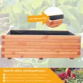 Mega Holz Pflanzkübel Pinie Lasiert 100x40 cm - Massiv & wetterfest - Fertig montierter Blumenkübel aus Kiefernholz - Rustikaler Blumentopf für Garten, Balkon & Terrasse, witterungsbeständig & robust - Thumbnail 3