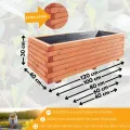 Mega Holz Pflanzkübel Pinie Lasiert 100x40 cm - Massiv & wetterfest - Fertig montierter Blumenkübel aus Kiefernholz - Rustikaler Blumentopf für Garten, Balkon & Terrasse, witterungsbeständig & robust - Thumbnail 4