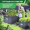 Ohuhu Hochbeet Metall Pflanzenbeet 180x90x60 cm, Hochbeete für Garten aus robustem Stahlblech mit stabilem Design, Rostschutz und Langer Haltbarkeit – Ideal für Gemüse, Kräuter & Blumen Anthrazit – Bild 2