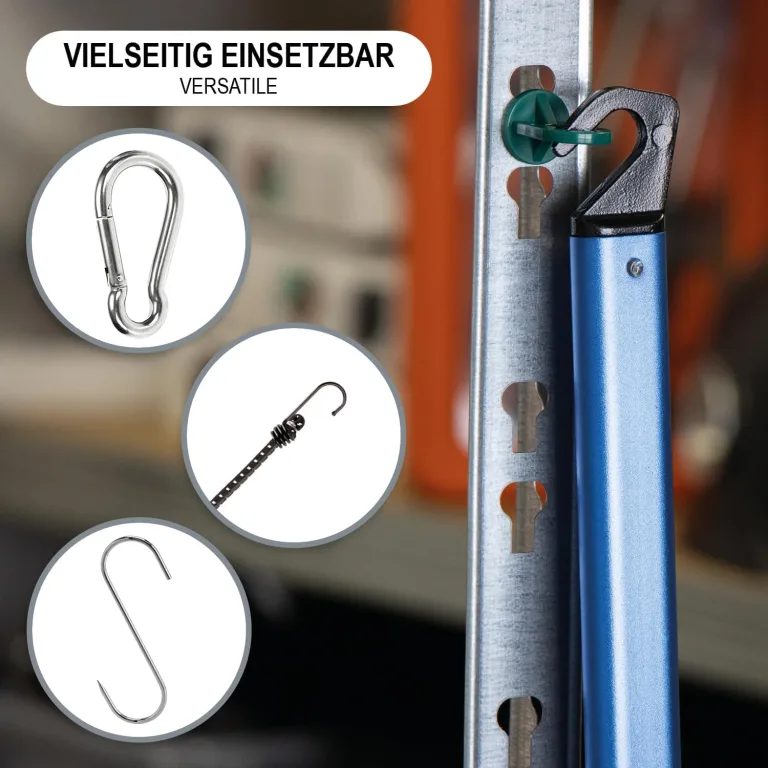 com-four® 100x Gewächshausclips - Aufhängevorrichtungen für Gewächshaus und Wintergarten - Ösen für Gewächshausschienen - Rankhilfeclips stake Clips mit hoher Tragkraft (100 Clips - grün) – Bild 8