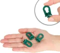 com-four® 100x Gewächshausclips - Aufhängevorrichtungen für Gewächshaus und Wintergarten - Ösen für Gewächshausschienen - Rankhilfeclips stake Clips mit hoher Tragkraft (100 Clips - grün) - Thumbnail 6