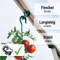 com-four® 100x Gewächshausclips - Aufhängevorrichtungen für Gewächshaus und Wintergarten - Ösen für Gewächshausschienen - Rankhilfeclips stake Clips mit hoher Tragkraft (100 Clips - grün) - Thumbnail 3