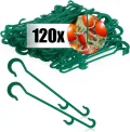 com-four® 120x Rispenhaken, Tomatenhaken, Pflanzenklemmen J-Haken - Rankhilfen für Kletterpflanzen - Pflanzenhaken für Rankgewächse - Stützklammern für Tomaten, Pflanzenclips, Tomatenclips - Thumbnail 1