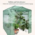 HOMASIS Foliengewächshaus, tragbarer Gewächshaus mit Rolltoren & 2 Fenstern, Tomatengewächshaus mit klappbarem Metallrahmen & PE-Abdeckung, Winterfest Treibhaus für Garten,250 x 180 x 230 cm, Grün - Thumbnail 5