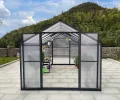 Aluminium Gewächshaus für den Garten 7,33m² inklusive 238 x 301cm Fundament Doppeltür vielseitig nutzbar als Treibhaus,Frühbeet Aufzucht,Tomatenhaus und Pflanzenhaus - Thumbnail 5