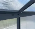 Aluminium Gewächshaus für den Garten 7,33m² inklusive 238 x 301cm Fundament Doppeltür vielseitig nutzbar als Treibhaus,Frühbeet Aufzucht,Tomatenhaus und Pflanzenhaus - Thumbnail 7