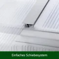 Aluminium Gewächshaus für den Garten 4,5m² inklusive 242 x 190cm Fundament vielseitig nutzbar als Treibhaus,Frühbeet Aufzucht,Tomatenhaus und Pflanzenhaus - Thumbnail 4