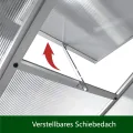Aluminium Gewächshaus für den Garten 4,5m² inklusive 242 x 190cm Fundament vielseitig nutzbar als Treibhaus,Frühbeet Aufzucht,Tomatenhaus und Pflanzenhaus - Thumbnail 5
