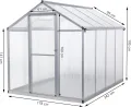 Aluminium Gewächshaus für den Garten 4,5m² inklusive 242 x 190cm Fundament vielseitig nutzbar als Treibhaus,Frühbeet Aufzucht,Tomatenhaus und Pflanzenhaus - Thumbnail 2