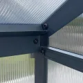 Aluminium Gewächshaus für den Garten 8,23m² inklusive 238 x 361cm Fundament Doppeltür vielseitig nutzbar als Treibhaus,Frühbeet Aufzucht,Tomatenhaus und Pflanzenhaus - Thumbnail 6