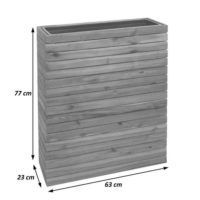 Pflanzkasten HWC-L21AM, Hochbeet Pflanzkübel Blumentopf, eckig 77x63x23cm Outdoor Akazie Holz FSC®-Zertifiziert, braun – Bild 3