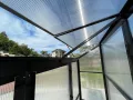 Tomatenhaus Anlehngewächshaus Aufzuchtschrank Treibhaus Frühbeet Pflanzenhaus Aluminium Beistell-Gewächshaus klein mit Rückwand 180x55X190 cm(Schwarz) - Thumbnail 8